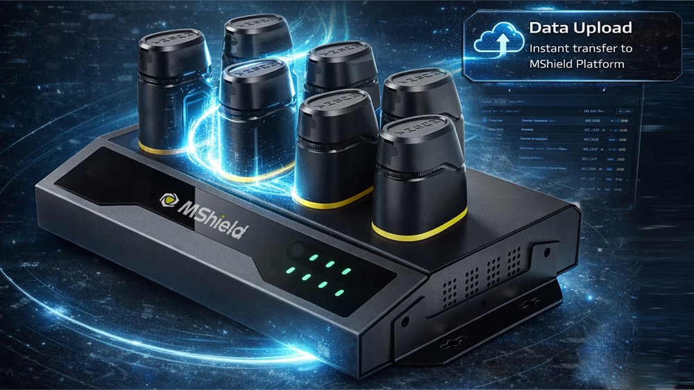 CEW Docking Station data upload to MShield Platform
